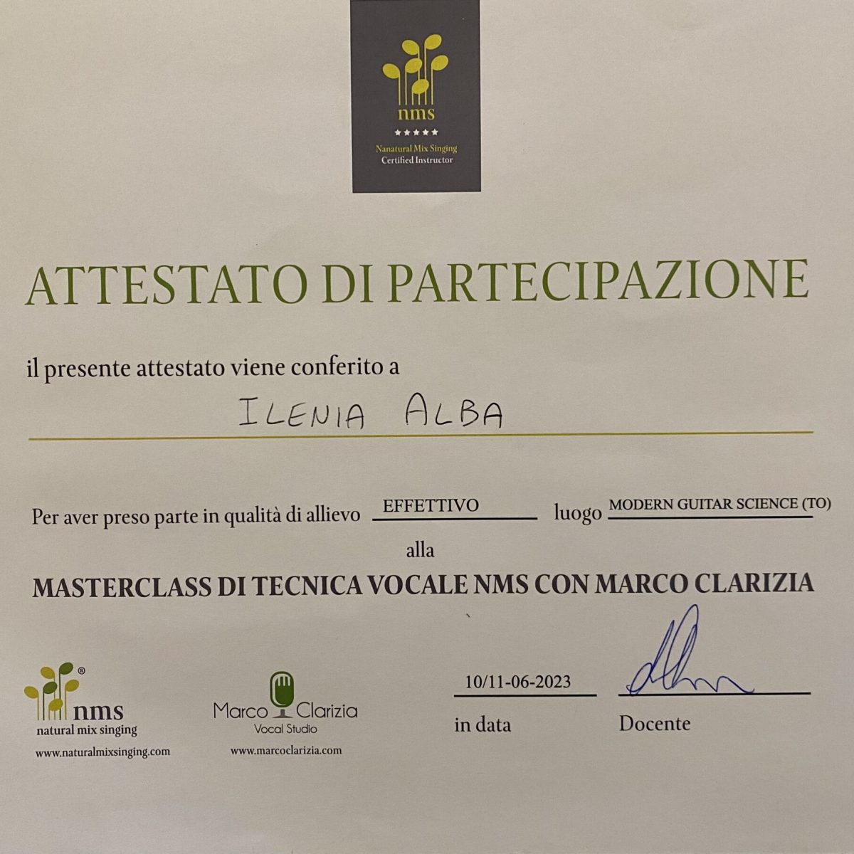 “Tecnica Vocale”